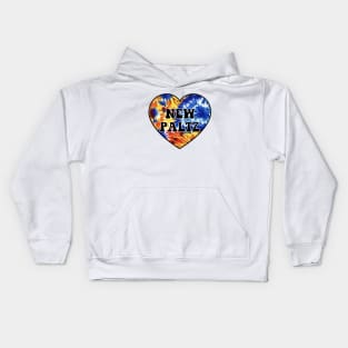 new paltz heart tye dye Kids Hoodie